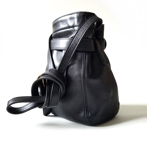 Vintage Coach Soho Black Belted Pouch Bag #4156 - Picture 4 of 8